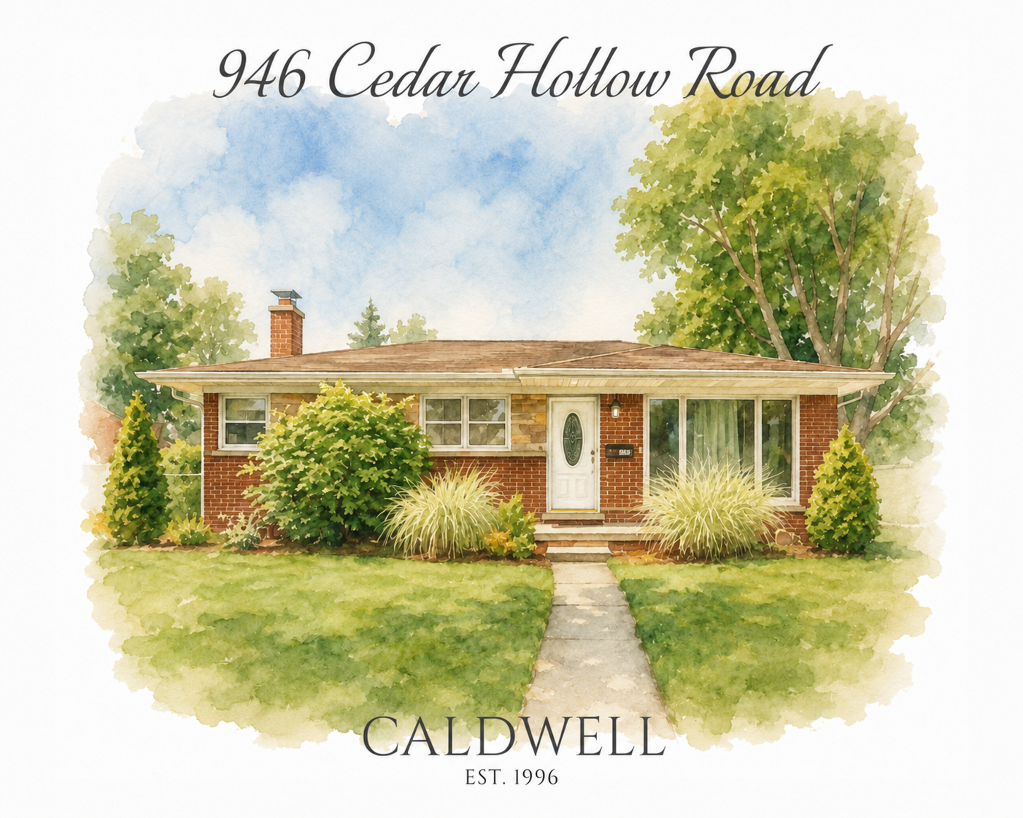 Brick ranch home personalized for the Caldwell family
